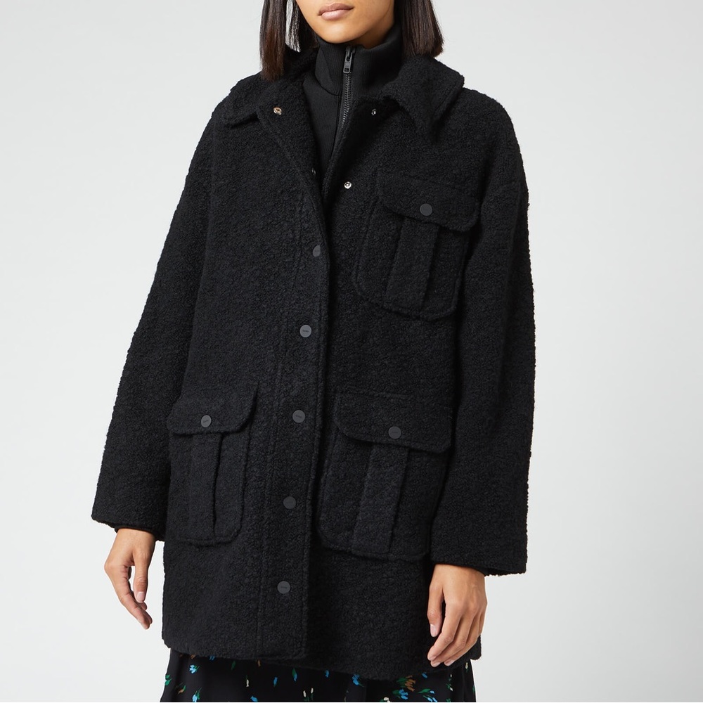 GANNI | Bouclé Wool Utility Coat